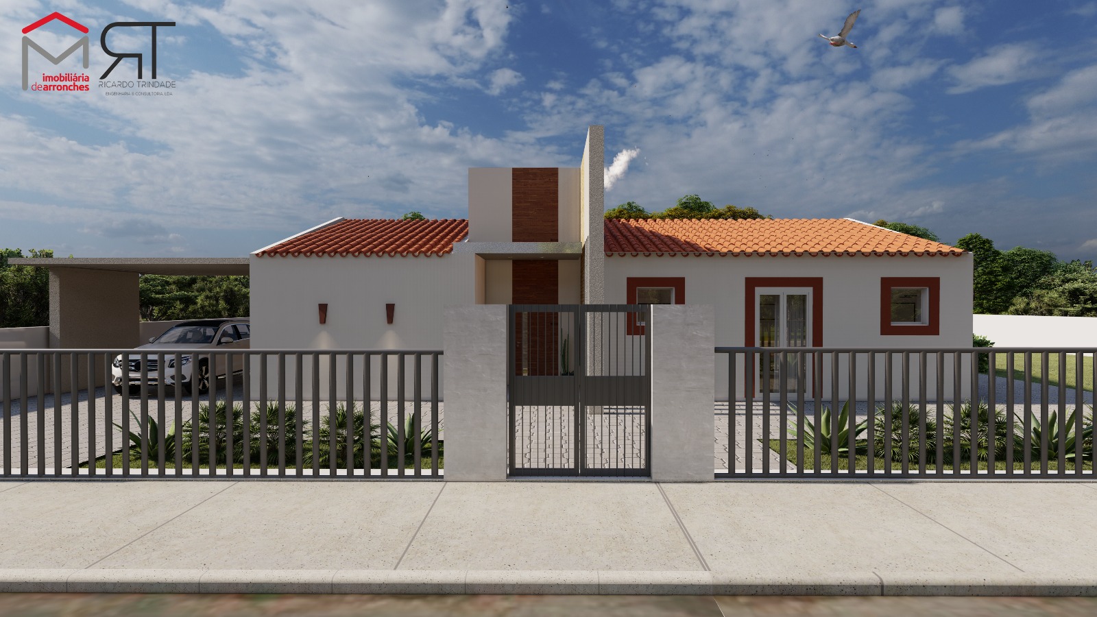 Lote com projeto para construção.